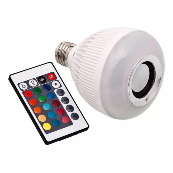 Lâmpada Musical Caixa Som 12w Bluetooth Luz Led RGB com Cont - Image 4