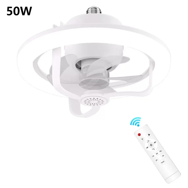 Ventilador E Luminária De Teto Com Rotação 360° Automática