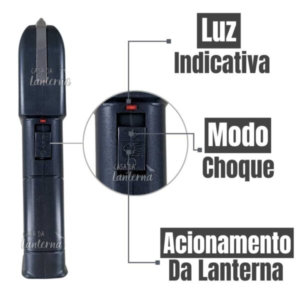 Máquina de Choque Taser 928 Type C/ Lanterna Led (G) - Image 5