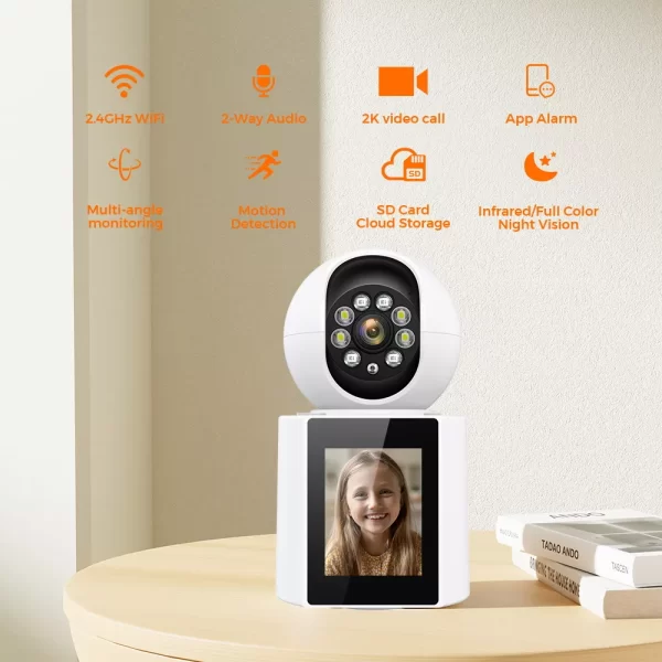 Câmera Wi-fi 4mp Monitor Idosos E Crianças Com Vídeochamada - Image 5